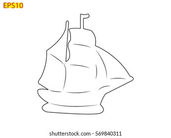 ship, icon, vector illustration eps10