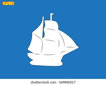 ship, icon, vector illustration eps10