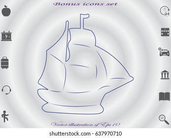 ship, icon, vector illustration eps10