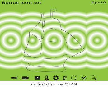 ship, icon, vector illustration eps10