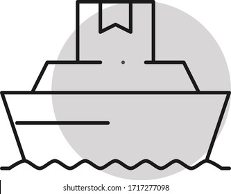 ship icon vector illustration flat