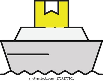 ship icon vector illustration flat