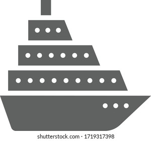 ship icon vector illustration flat