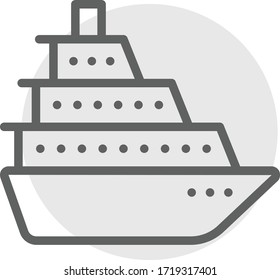 ship icon vector illustration flat