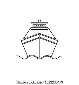 Ship Icon Vector Illustration Logo Template For Website Or Mobile App