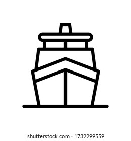 Ship Icon Vector Illustration Logo Template