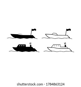 ship icon vector illustration logo template 