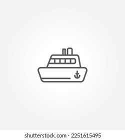 ship icon vector illustration logo template for many purpose. Isolated on white background.