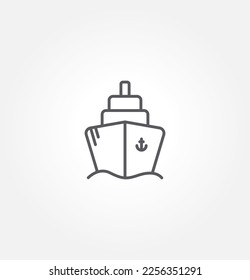 ship icon vector illustration logo template for many purpose. Isolated on white background.