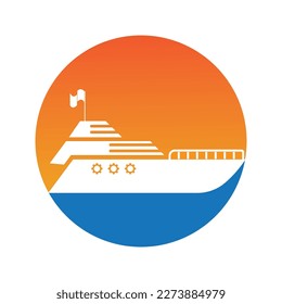 ship icon vector illustration logo template design