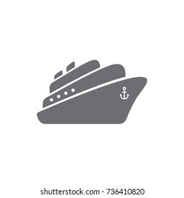 Ship icon Vector Illustration on the white background. 