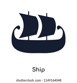 Ship icon vector isolated on white background for your web and mobile app design, Ship logo concept
