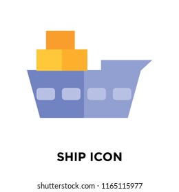 Ship icon vector isolated on white background, Ship transparent sign , delivery symbols