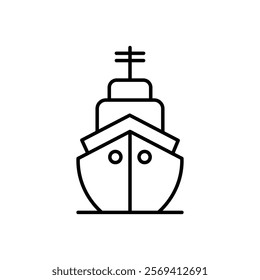 Ship icon Vector logo outline