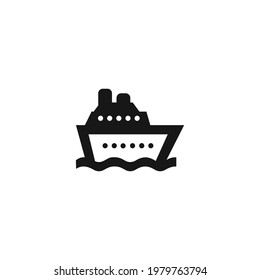 Ship icon vector on a white background