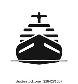 ship icon vector on white background, ship trendy filled icon from Army collection, ship simple element illustration