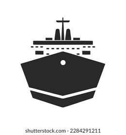 ship icon vector on white background, ship trendy filled icon from Army collection, ship simple element illustration