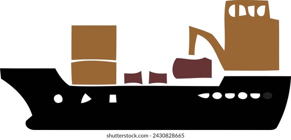 Ship icon vector on a white background