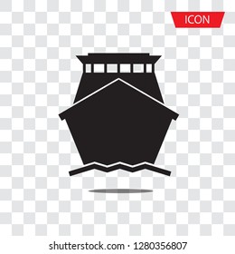 Ship icon vector. Shipping symbol isolated on white background.