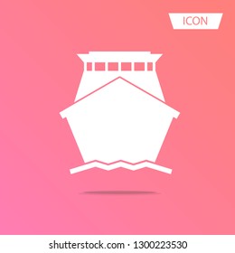 Ship icon vector. Shipping symbol isolated on white background.