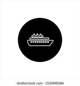 ship icon vector. shipping symbol. container pictogram, flat vector sign isolated on white background