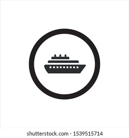 ship icon vector. shipping symbol. container pictogram, flat vector sign isolated on white background