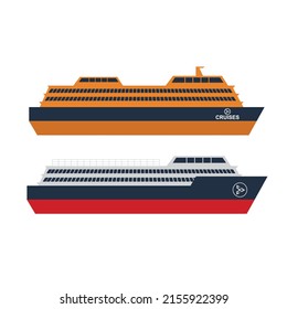 Ship icon vector. Shipping symbol. Container pictogram,cruise flat vector 
