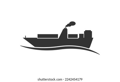 Vector de icono de envío. Símbolo de envío. Pictograma de contenedor, signo de vector plano aislado sobre fondo blanco.