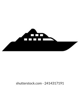 Symbol-Vektorgrafik senden. Versandsymbol. Container-Piktogramm, flaches Vektorzeichen einzeln auf weißem Hintergrund.