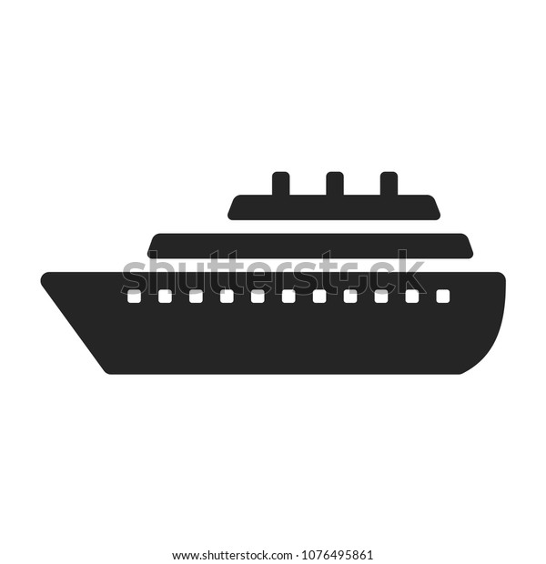 Ship icon vector. Shipping\
symbol. Container pictogram, flat vector sign isolated on white\
background. Simple vector illustration for graphic and web\
design.
