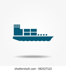 Ship icon, vector sign.