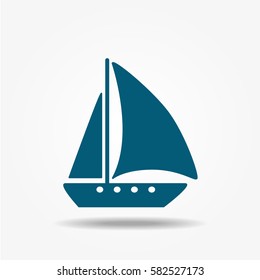 Ship icon, vector sign.