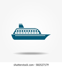 Ship icon, vector sign.
