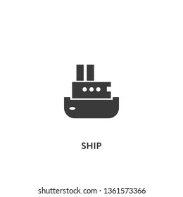 ship icon vector. ship sign on white background. ship icon for web and app