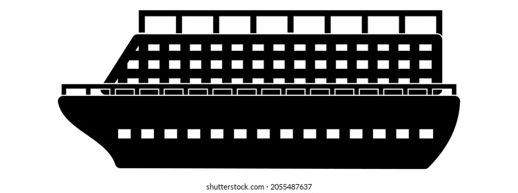 ship icon, ship vector sign symbol of water transportations