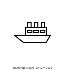 símbolo vectorial de icono de barco