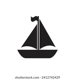 símbolo vectorial de icono de barco
