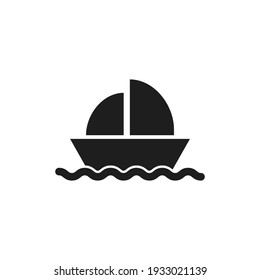 Vector de icono de envío. Señal de barco simple