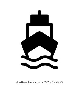 Ilustración de diseño de símbolo de Vector de icono de barco