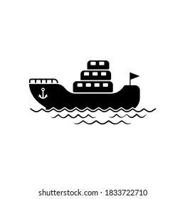 Ship icon vector symbol illustration 