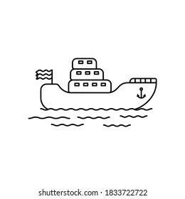Ship icon vector symbol illustration 