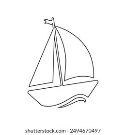 Ship icon vector template, Travel design icon concepts, Creative design