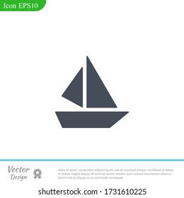 ship icon, water transport system. Vector illustration EPS 10.
