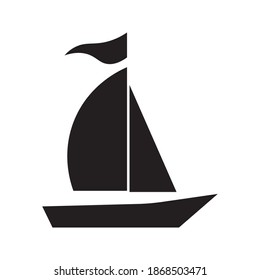 ship icon, water transport system. Vector illustration.