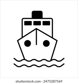 ship icon with white background vector stock illustration