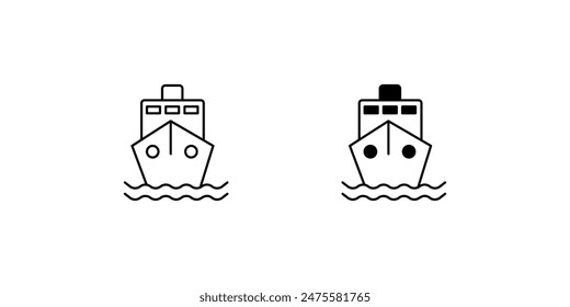 ship icon with white background vector stock illustration