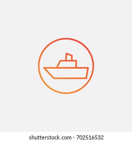 Ship icon.gradient illustration isolated vector sign symbol