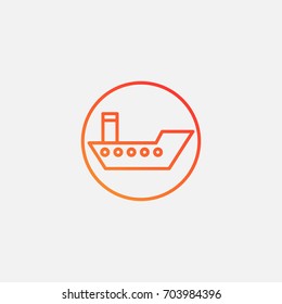 Ship icon.gradient illustration isolated vector sign symbol