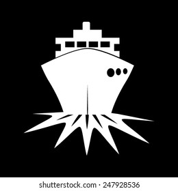 ship icons on a black background