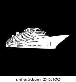 ship icons on a black background